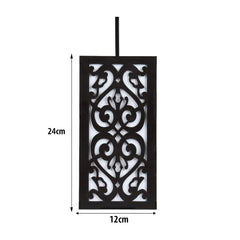 Carved Scroll Pattern Wooden Pendant Light - Decorative Hanging Lamp