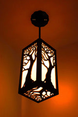 Ambient Lighting Wooden Lantern - Vellar Tree of Life Style