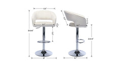 White Color Dee Swiel Adjustable Bar Stool