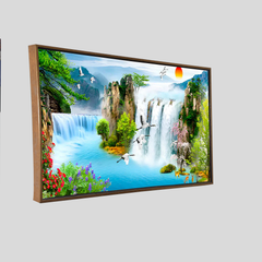 Premium Stunning Waterfall Nature Scenery of Colorful Canvas Wall Paintings & Arts