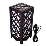 Stylish Wooden Table Lamp with Abstract Design
