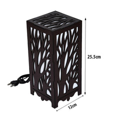 Decorative Wooden Table Lamp with Tree Motif