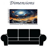 Abstract digital-art-galaxy | Size 2x4 Feet