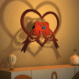Pair of Bird Design Shadow Lamp