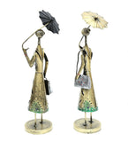 Umbrella doll set of 2 table decor