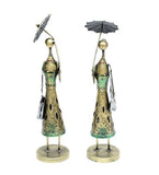Umbrella doll set of 2 table decor