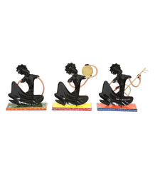 Small musician Set Of 3 table decor