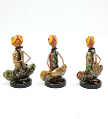 Sardar musician Figurine Set Of 3 table decor