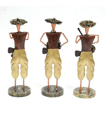Musician Human Figurine Set Of 3 table decor