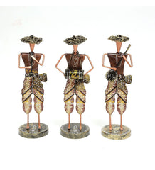 Musician Human Figurine Set Of 3 table decor