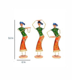 Lady farmer Figurine Set Of 3 table decor