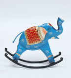 Rocking elephant Iron Animal Figurine table decor