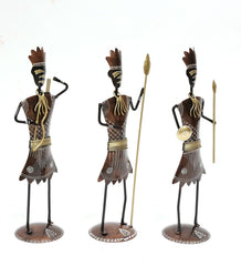 Soldier Human Figurine Set Of 3 table decor