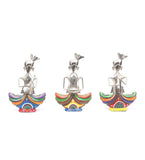 Wooden Sitting Musicians Figurine set of 3 table decor