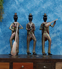 Modern musician Men Human Figurine, Set of 3 table decor