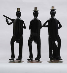 Modern musician Men Human Figurine, Set of 3 table decor