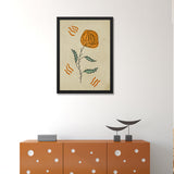 Elegant Nature Inspired Orange Floral Botanical Photo Frame Wall Art