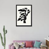 Black and White Botanical Floral Photo Frame Wall Art for Home and Office Décor