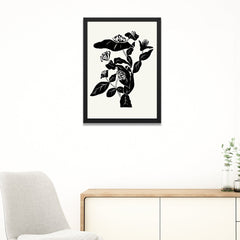 Black and White Botanical Floral Photo Frame Wall Art for Home and Office Décor