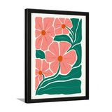 Soft Pink Abstract Botanical Floral Wall Art Photo Frame for Wall Décor