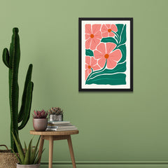 Soft Pink Abstract Botanical Floral Wall Art Photo Frame for Wall Décor