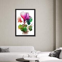 Tropical Abstract Pink Floral Wall Art Poster Paining for Home Décor