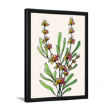 Abstract Orange Floral Digital HD Print/Poster Framed Wall Painting