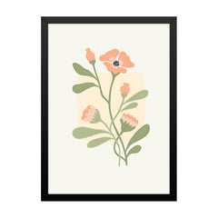 Modern Trendy Pink Floral Art Digital Print Poster Wall Painting