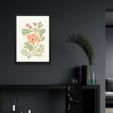 Spring Pink Floral Digital Printed Wall Art Framed Painting for Home Décor
