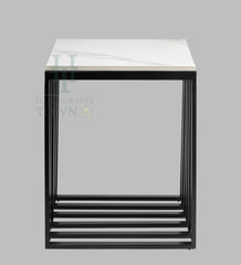 Metallic Cube Side Table (Black)