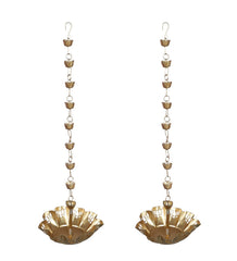 Hanging Flower Cut Urli Set of 2