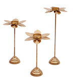 Small Double Hammered Flower Detachable Tealight Holder Set of 3