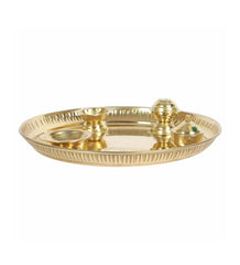 Om Brass Small Pooja Thali