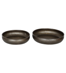 Gold Textured Bowl Urli Set of 2