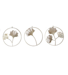 Golden Leaves Ring Wall Decor Set of 3