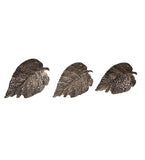 Black & Gold Etching Leaves Wal Decor Set of 3