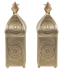 Hanging Etching Square Lantern Set of 2