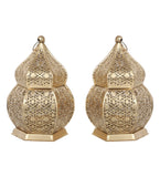 Hanging Hut Lantern Tealight Holder Set of 2