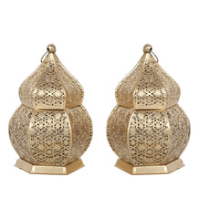 Hanging Hut Lantern Tealight Holder Set of 2