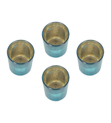 Three Layer Lotus With 4 Green Glass Votive