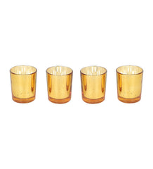 Three Layer Lotus With 4 Gold Glass Votive