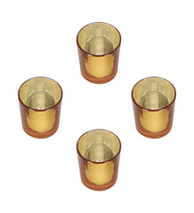 Three Layer Lotus With 4 Gold Glass Votive
