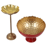 Red Taj Urli Bowl with Detachacble Tealight Holder Set of 6