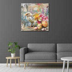 Serene Birds with Floral Landscapes Wall Decor