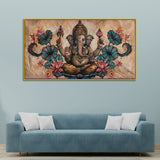 Vintage Ganpati Bappa Wall Painting – Artistic Wall Accent