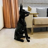 Dog Luna Diamond Decorative Showpiece with Tray