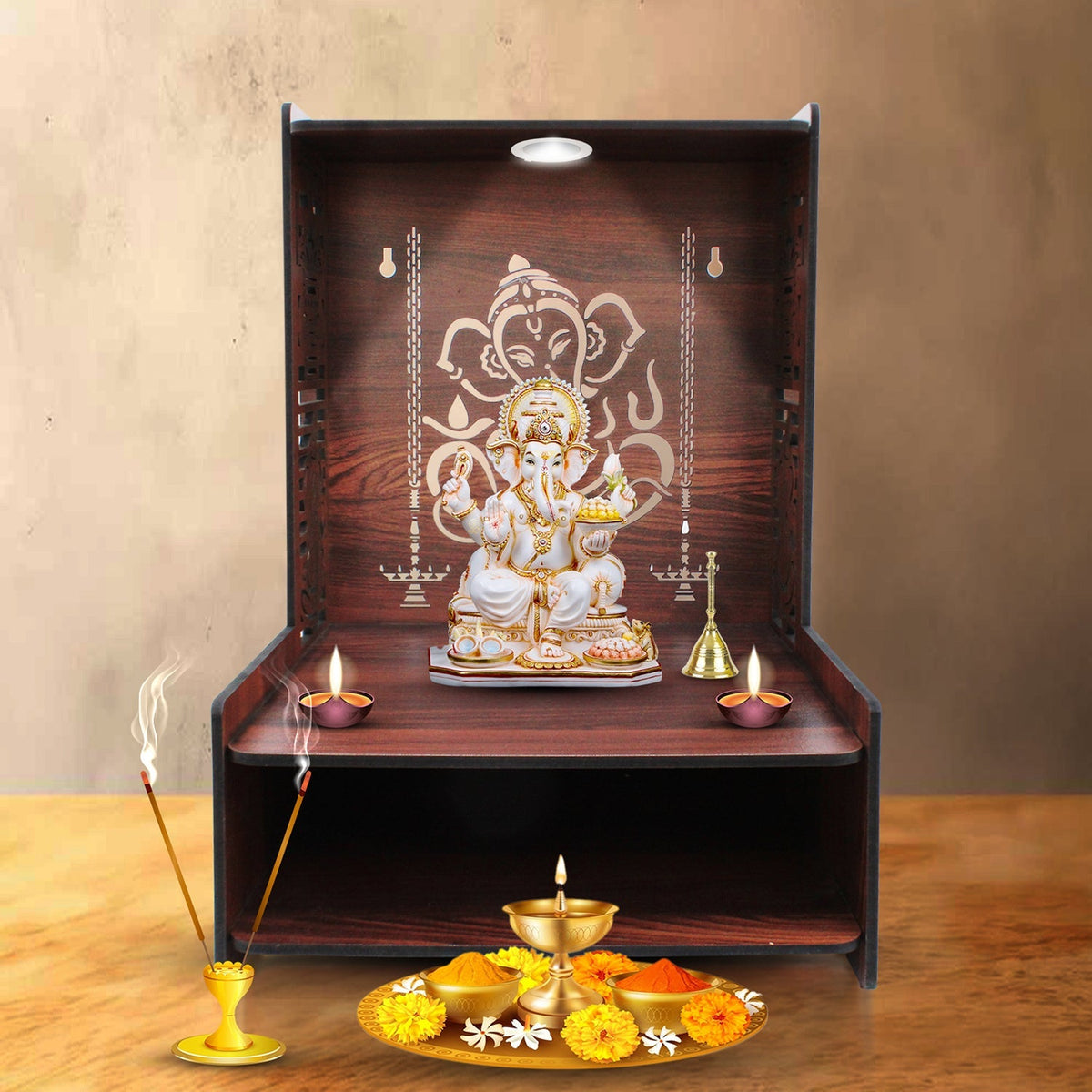 Beautiful Compact Modern Pooja Mandir for Small Spaces