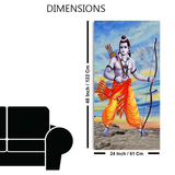 Lord Ram Wall Art canvas painting for living room,bedroom, office, hotel et. big size 24x48 inch ready to hang
