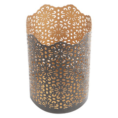 Black & Gold Metal Votive Set of 3