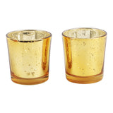 Gold Glass Votive Set of 4